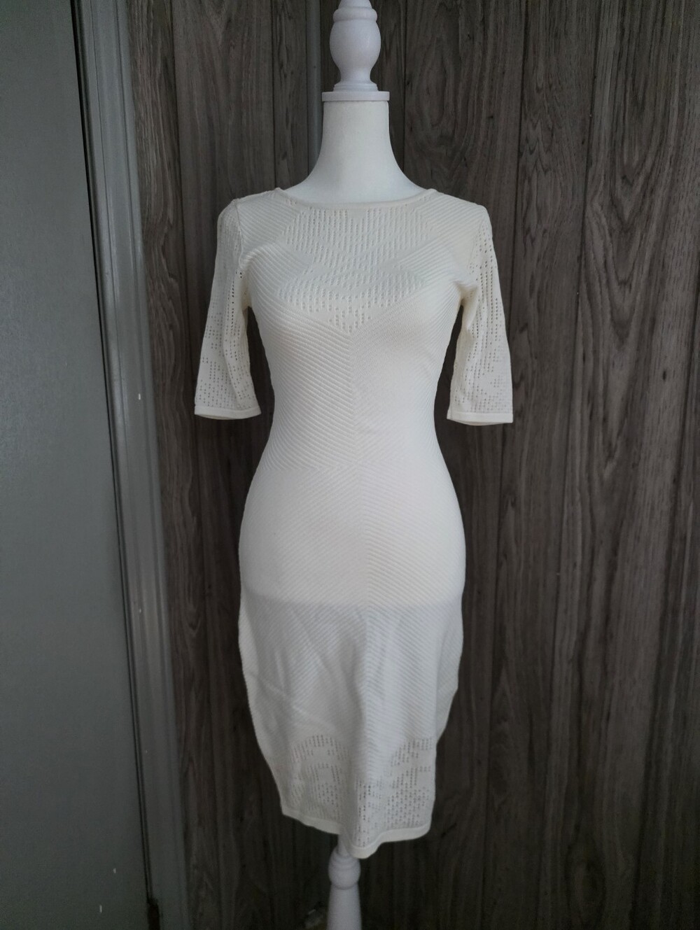 Women's White Knit Sweater - XS